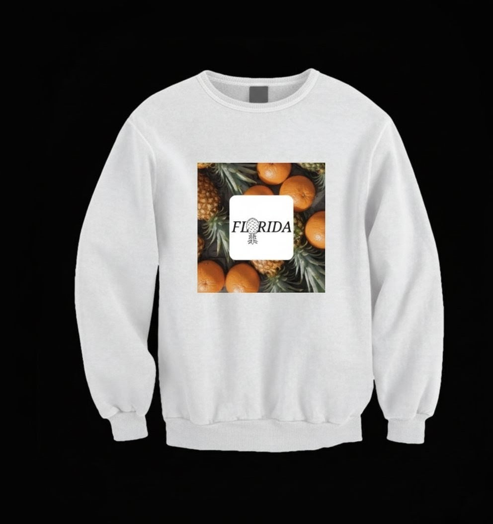 FLORIDA LIFESTYLER PINEAPPLES AND ORANGES SWEATER