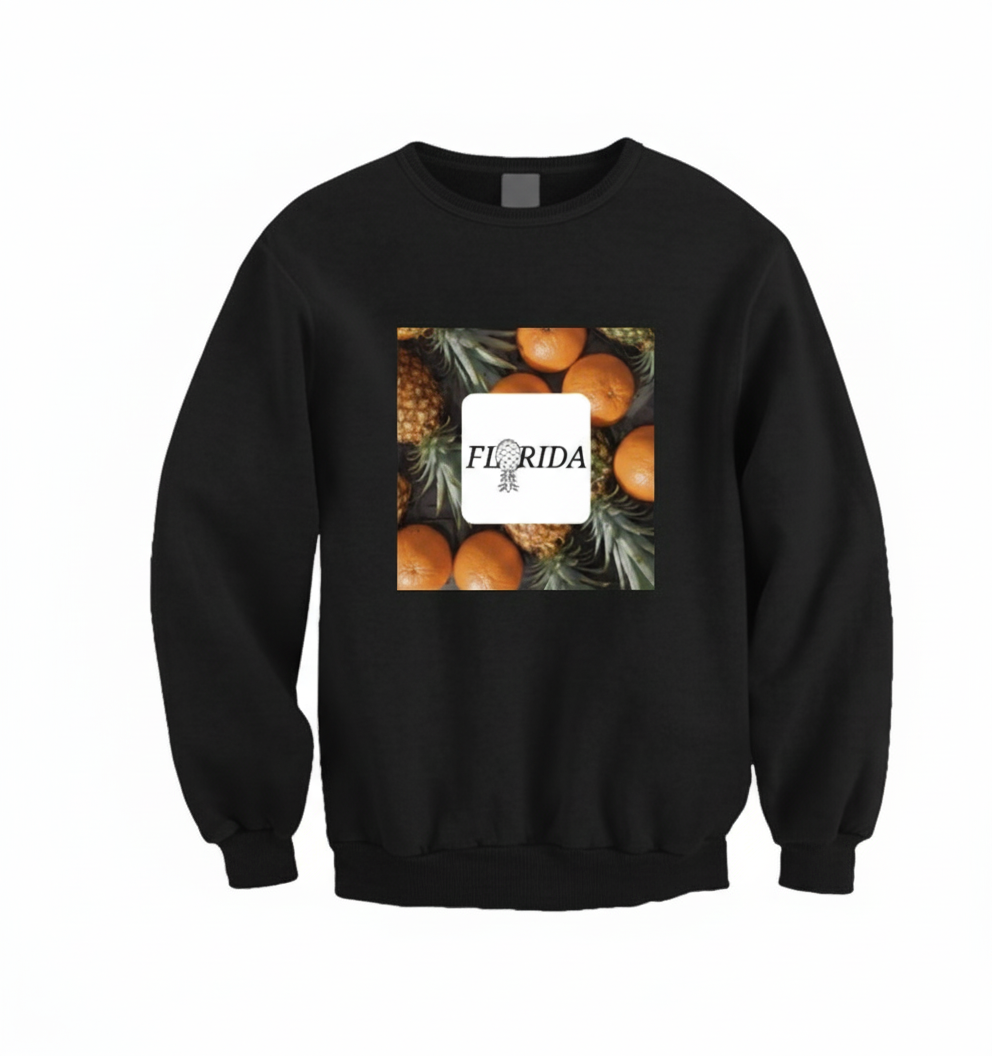 FLORIDA LIFESTYLER PINEAPPLES AND ORANGES SWEATER