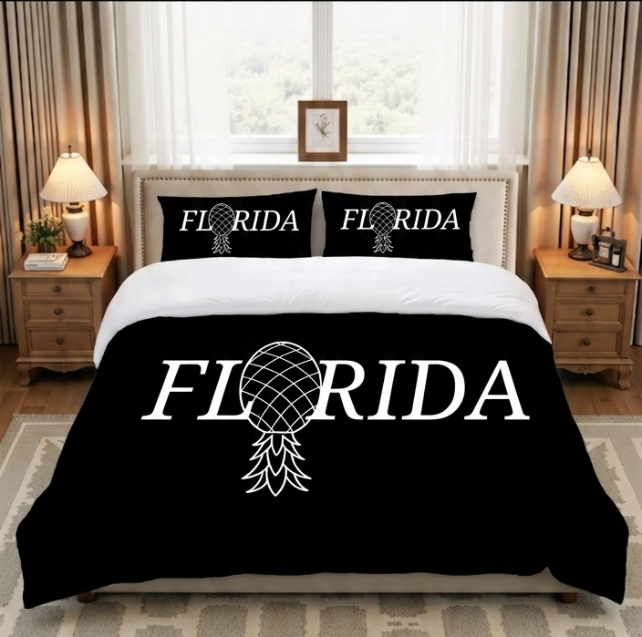 FLORIDA LIFESTYLER 3 PIECE BEDDING (1 Duvet cover & 2 Pillow Cases )